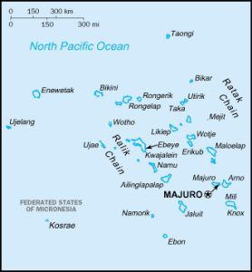 マーシャル諸島地図（RMI15カ年計画報告書より抜粋）